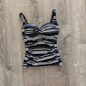 striped tankini swimsuit
